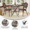 Flash Furniture Lourdes Thonet French Bistro Stacking Chair w/Arms, Blk and Wht PE Rattan and Natural Alum Frm, 2PK 2-SDA-AD642002A-BKWH-NAT-GG - alternate 9